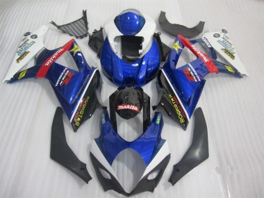 Carénage Moto Suzuki GSXR 1000 K7 2007-2008 - Bleu Noir Rockstar