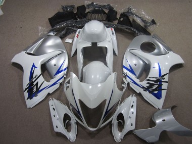 Carénage Moto Suzuki GSXR 1300 Hayabusa 2008-2019 - Blanc Argent Bleu
