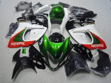 Carénage Moto Suzuki GSXR 1300 Hayabusa 2008-2019 - Blanc Vert Makita