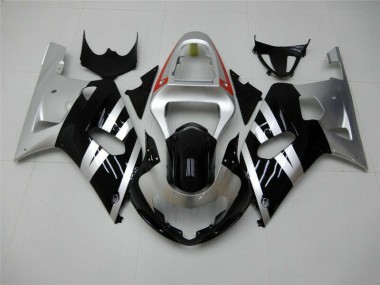 Carénage Moto Suzuki GSXR 600 / 750 K1 K2 K3 2001-2003 - Noir Argent