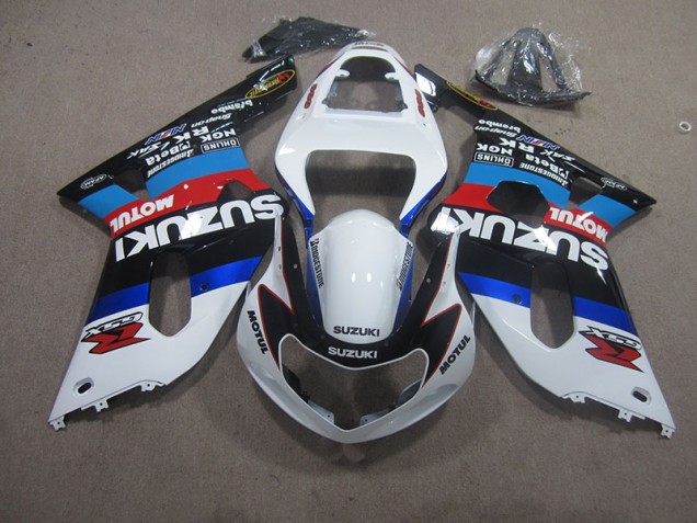 Carénage Moto Suzuki GSXR 600 K1 K2 K3 2001-2003 - Blanc Bleu Motul Carénage Moto Suzuki GSXR 600 K1 K2 K3 2001-2003 - Blanc Bleu Motul