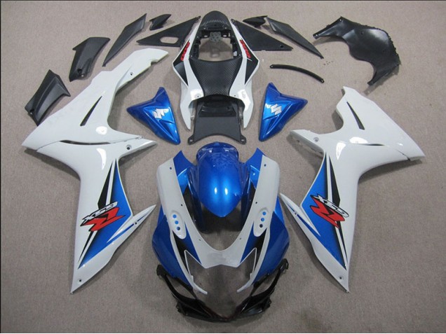 Carénage Moto Suzuki GSXR 600 K11 2011-2024 - Blanc Bleu Carénage Moto Suzuki GSXR 600 K11 2011-2024 - Blanc Bleu