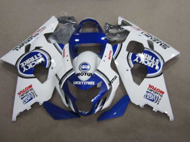 Carénage Moto Suzuki GSXR 600 K4 2004-2005 - Bleu Blanc Lucky Strike Motul Carénage Moto Suzuki GSXR 600 K4 2004-2005 - Bleu Blanc Lucky Strike Motul