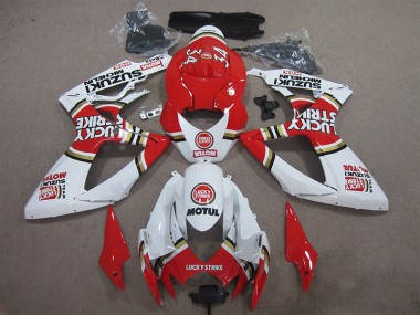Carénage Moto Suzuki GSXR 600 K6 2006-2007 - Rouge Blanc Lucky Strike Motul