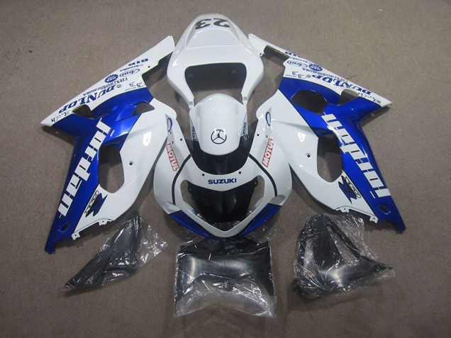 Carénage Moto Suzuki GSXR 750 K1 K2 K3 2001-2003 - Blanc Bleu Motul