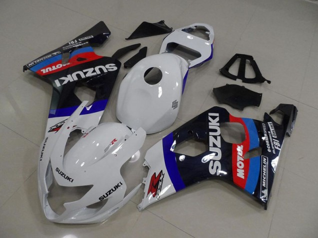 Carénage Moto Suzuki GSXR 750 K4 2004-2005 - Blanc Bleu Motul