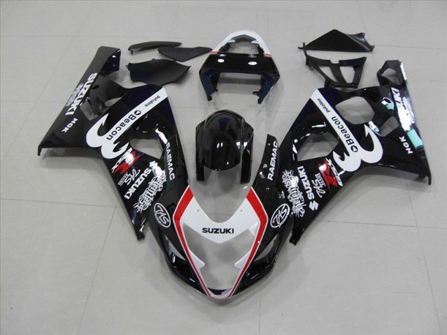 Carénage Moto Suzuki GSXR 750 K4 2004-2005 - Noir Rouge Beacon