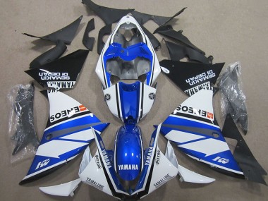 Carénage Moto Yamaha R1 2000-2001 - Bleu Blanc Bleu Blanc ENEOS