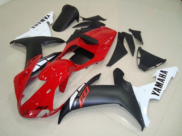 Carénage Moto Yamaha R1 2002-2003 - Noir Mat Rouge Carénage Moto Yamaha R1 2002-2003 - Noir Mat Rouge