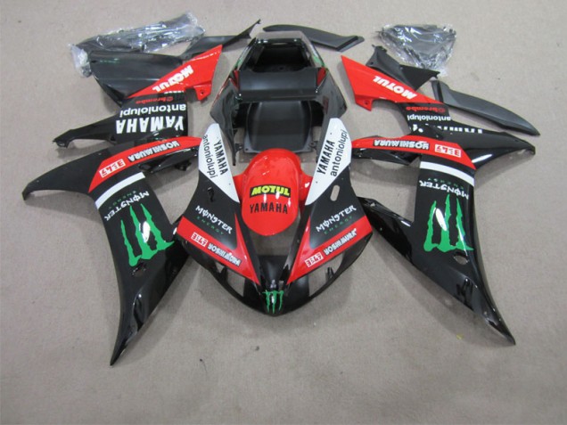 Carénage Moto Yamaha R1 2002-2003 - Noir Rouge Motul Carénage Moto Yamaha R1 2002-2003 - Noir Rouge Motul