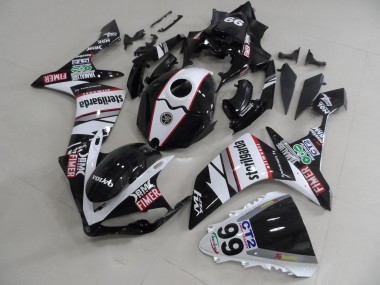 Carénage Moto Yamaha R1 2007-2008 - Noir Blanc Décalque Packs