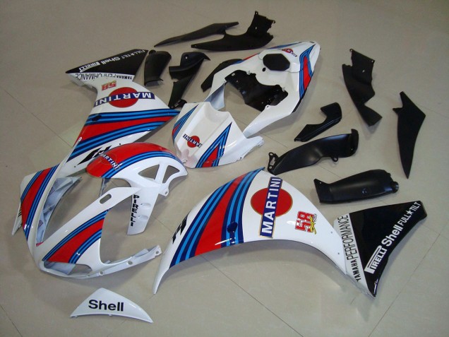 Carénage Moto Yamaha R1 2009-2011 - Blanc Noir Martini Carénage Moto Yamaha R1 2009-2011 - Blanc Noir Martini