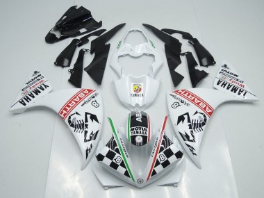 Carénage Moto Yamaha R1 2012-2014 - Blanc Noir Abrath