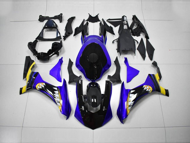 Carénage Moto Yamaha R1 2015-2019 - Bleu Noir Carénage Moto Yamaha R1 2015-2019 - Bleu Noir