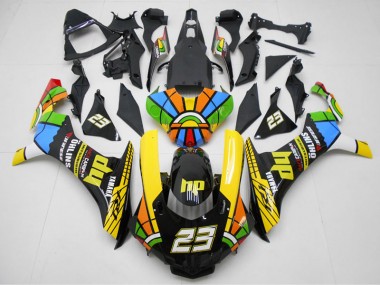 Carénage Moto Yamaha R1 2015-2019 - Jaune Noir 23