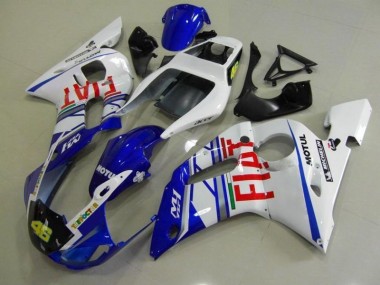 Carénage Moto Yamaha R6 1998-2002 - Bleu Blanc Fiat