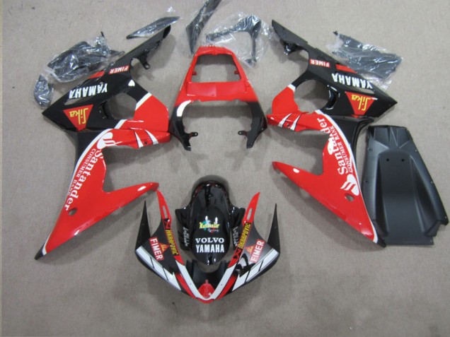 Carénage Moto Yamaha R6 2003-2005 - Rouge Noir Santander Carénage Moto Yamaha R6 2003-2005 - Rouge Noir Santander
