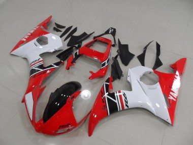 Carénage Moto Yamaha R6 2003-2005 - Rouge et Blanc et Noir