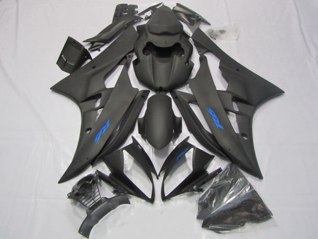 Carénage Moto Yamaha R6 2006-2007 - Noir Bleu Décalque Carénage Moto Yamaha R6 2006-2007 - Noir Bleu Décalque