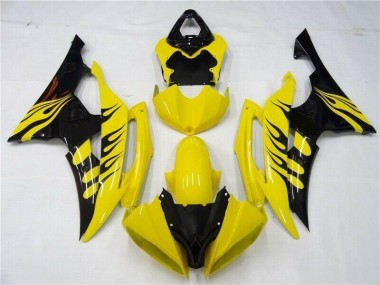 Carénage Moto Yamaha R6 2008-2016 - Jaune Noir
