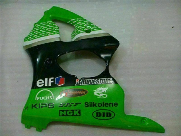 Carénages Moto Kawasaki ZX6R 2000-2002 - Vert Noir Carénages Moto Kawasaki ZX6R 2000-2002 - Vert Noir