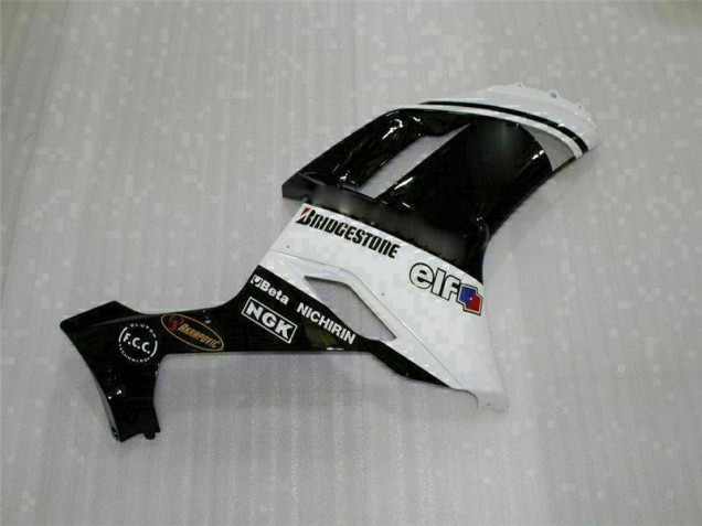 Carénages Moto Kawasaki ZX6R 2007-2008 - Noir Blanc Carénages Moto Kawasaki ZX6R 2007-2008 - Noir Blanc