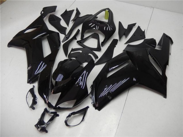 Carénages Moto Kawasaki ZX6R 2007-2008 - Noir Brillant Carénages Moto Kawasaki ZX6R 2007-2008 - Noir Brillant