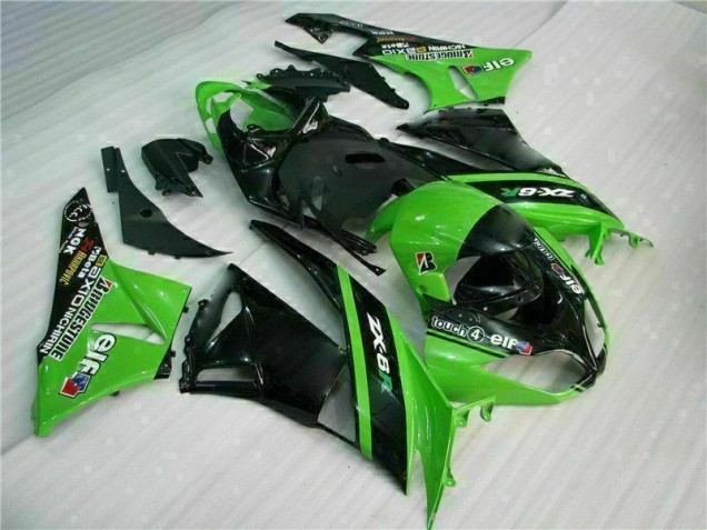 Carénages Moto Kawasaki ZX6R 2009-2012 - Vert Noir Carénages Moto Kawasaki ZX6R 2009-2012 - Vert Noir