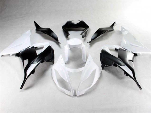 Carénages Moto Kawasaki ZX6R 2013-2018 - Blanc Noir
