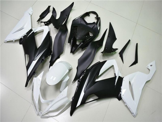 Carénages Moto Kawasaki ZX6R 2013-2018 - Blanc Noir