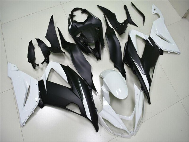 Carénages Moto Kawasaki ZX6R 2013-2018 - Blanc Noir