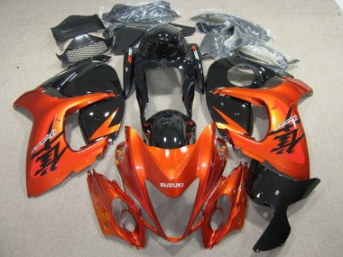 Carénages Moto Suzuki GSXR 1300 Hayabusa 2008-2019 - Orange Noir