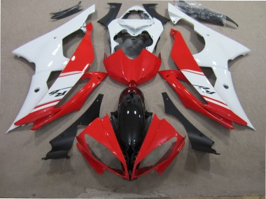 Carénages Moto Yamaha R6 2008-2016 - Rouge Blanc Noir