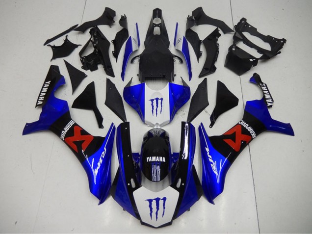 Carrosserie Moto Yamaha R1 2015-2019 - Noir Bleu Carrosserie Moto Yamaha R1 2015-2019 - Noir Bleu