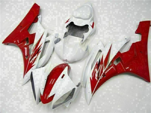 Carrosserie Moto Yamaha R6 2006-2007 - Rouge Blanc Carrosserie Moto Yamaha R6 2006-2007 - Rouge Blanc