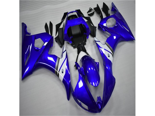 Kit Carénages Motos Complet Yamaha R6 2003-2005 - Bleu Blanc Kit Carénages Motos Complet Yamaha R6 2003-2005 - Bleu Blanc