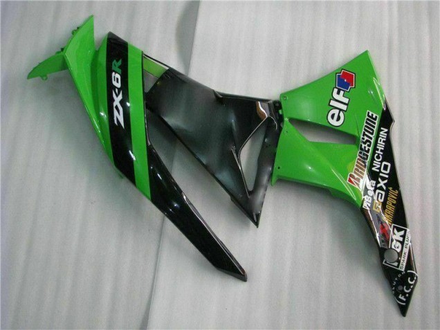 Kit Carénages Motos Kawasaki ZX6R 2009-2012 - Noir Vert Kit Carénages Motos Kawasaki ZX6R 2009-2012 - Noir Vert