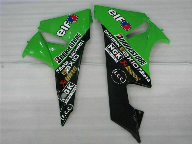 Kit Carénages Motos Kawasaki ZX6R 2009-2012 - Noir Vert Kit Carénages Motos Kawasaki ZX6R 2009-2012 - Noir Vert