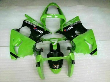 Kit Carénages Motos Complet Kawasaki ZX6R 2000-2002 - Vert Noir