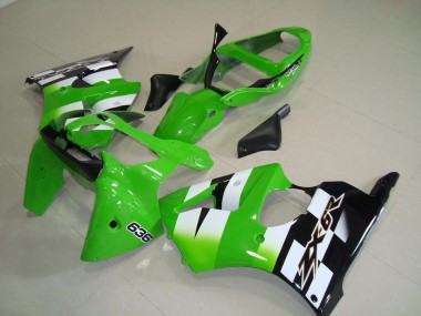 Kit Carénages Motos Kawasaki ZX6R 2000-2002 - Vert Noir