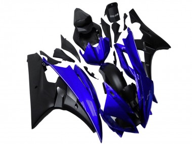 Acheter Carénage Moto Yamaha YZF R6 2006-2007 - Bleu Noir Mat