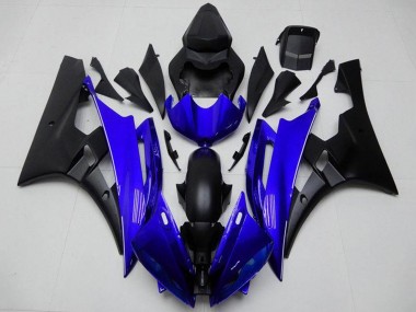 Acheter Carénage Moto Yamaha YZF R6 2006-2007 - Bleu Noir Mat