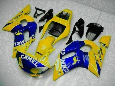 Acheter Carénages Moto Yamaha YZF R6 1998-2002 - Jaune Bleu Blanc Chameau Motul