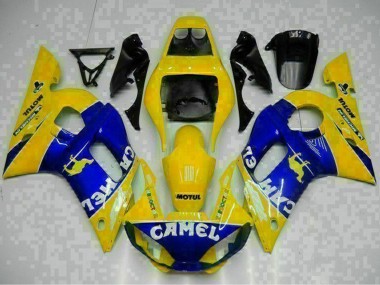 Acheter Carénages Moto Yamaha YZF R6 1998-2002 - Jaune Bleu Blanc Chameau Motul