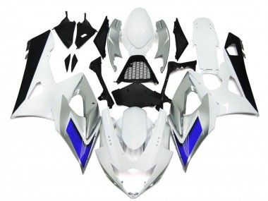 Acheter Carénages Moto Suzuki GSXR 1000 2005-2006 - Blanc Brillant Argent Bleu