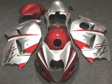 Acheter Carénages Moto Suzuki GSXR 1300 1996-2007 - Rouge Brillant Argent