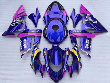 Acheter Carénages Moto Kawasaki ZX10R 2004-2005 - Bleu Rose Trick Star