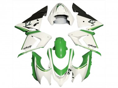 Acheter Carénages Moto Kawasaki ZX10R 2004-2005 - Blanc Brillant Vert
