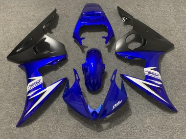 Acheter Carénage Moto Yamaha R6 2003-2004 - Bleu Blanc Noir Mat