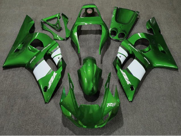 Carénage Moto Yamaha R6 1998-2002 - Vert Blanc